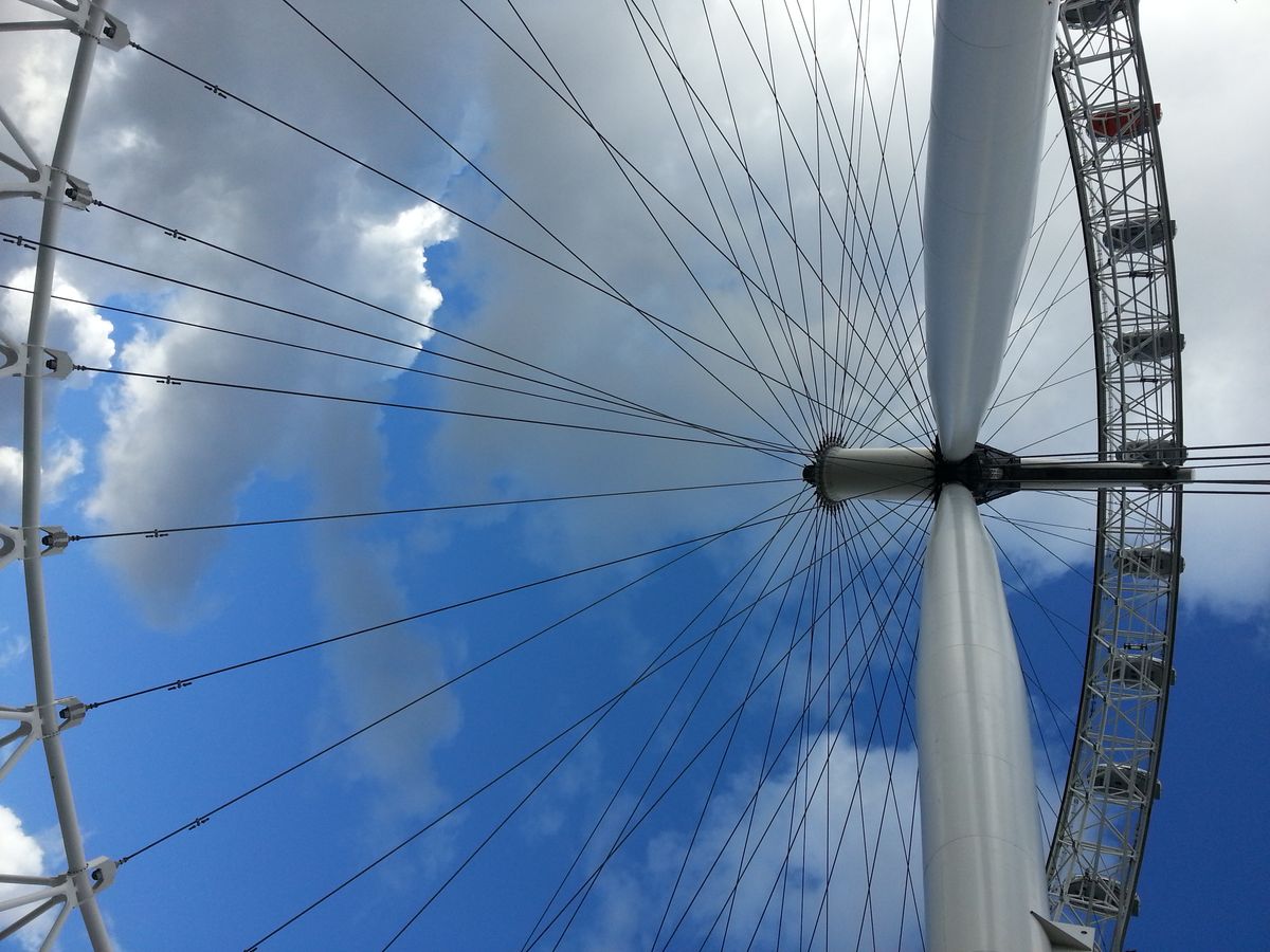 Spokes in the London Eye.