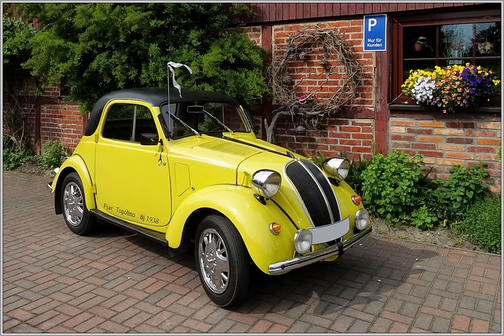 Der FIAT Topolino (hier ein Baujahr 1938) war der Vorgänger des FIAT 500 (ab 1957).