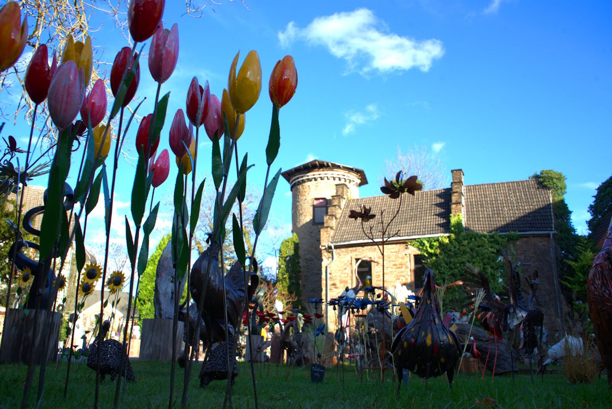 Wir hatten gestern ideales Foto-Wetter (hier im Skulpturenpark von Schloß Steinhausen)